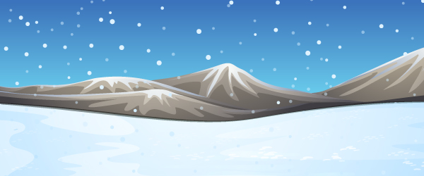 HORÓSCOPO E VIRGINIANOS - a imagem representa uma região fria, representada por montanhas encimadas por neve e ao mesmo tempo seca.